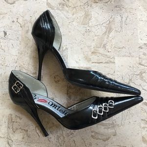 Black D’ORSAY Pointed Toe Slip On Pump by Promise